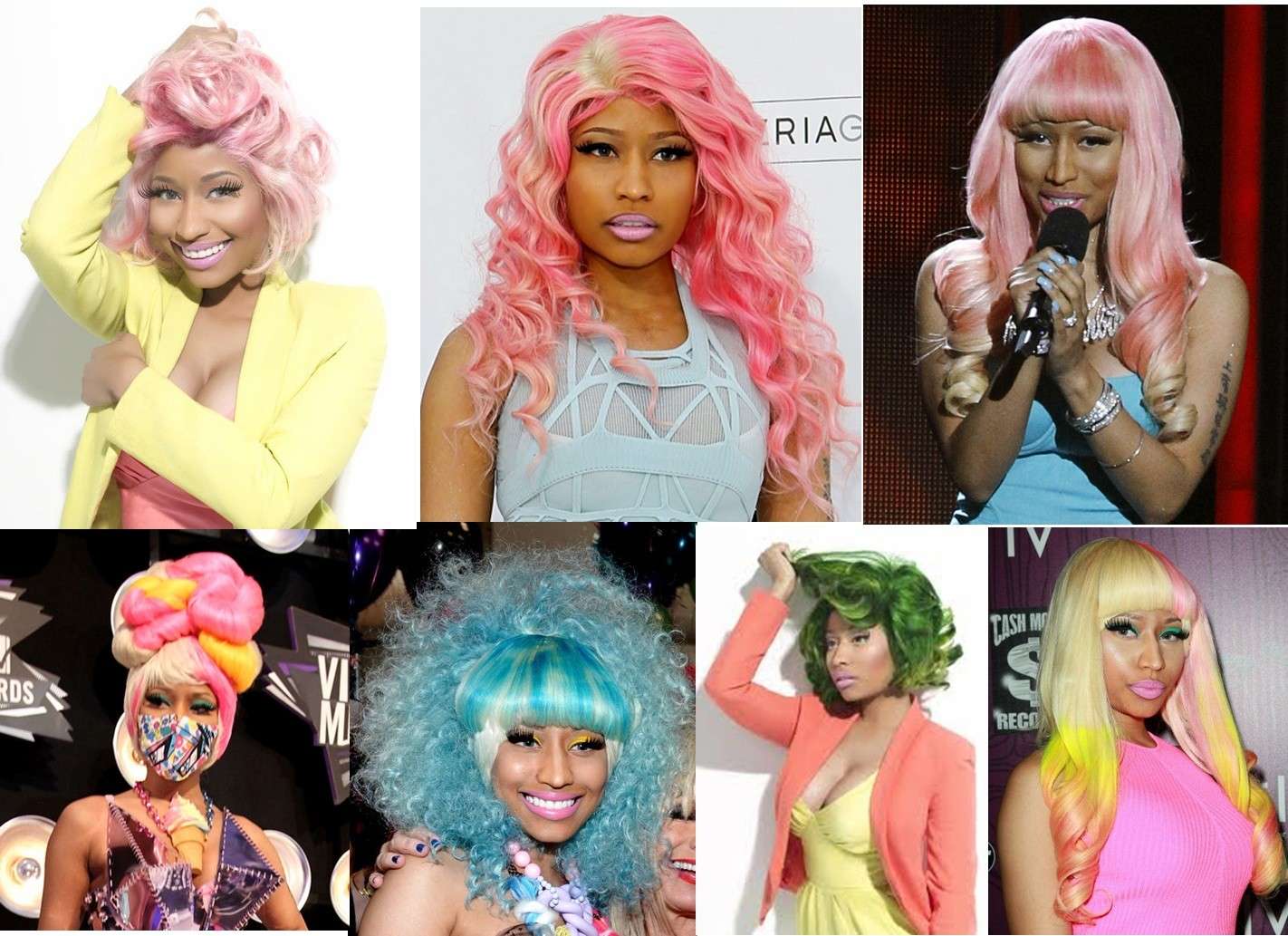 Nicki Minaj e i colori di capelli