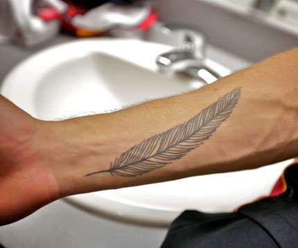 One Direction tatuaggi - piuma Liam Payne