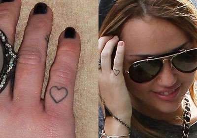 Miley Cyrus - significato tatuaggi - Cuore mani