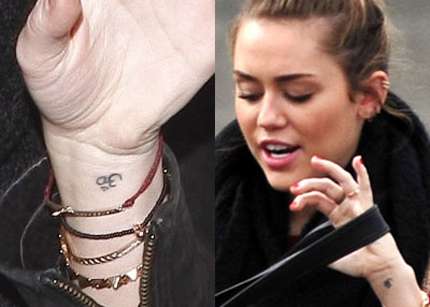 Miley Cyrus - significato tatuaggi - Om polso