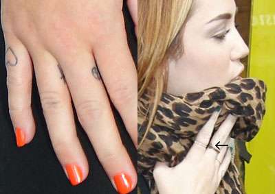 Miley Cyrus - significato tatuaggi - Pace mani