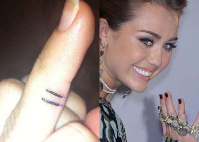 Miley Cyrus - significato tatuaggi - Uguale mani