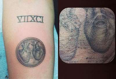 Miley Cyrus - significato tatuaggi - Cuore anatomico braccio