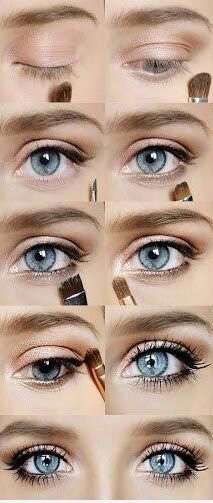 Trucco occhi azzurri makeup - 1 semplice