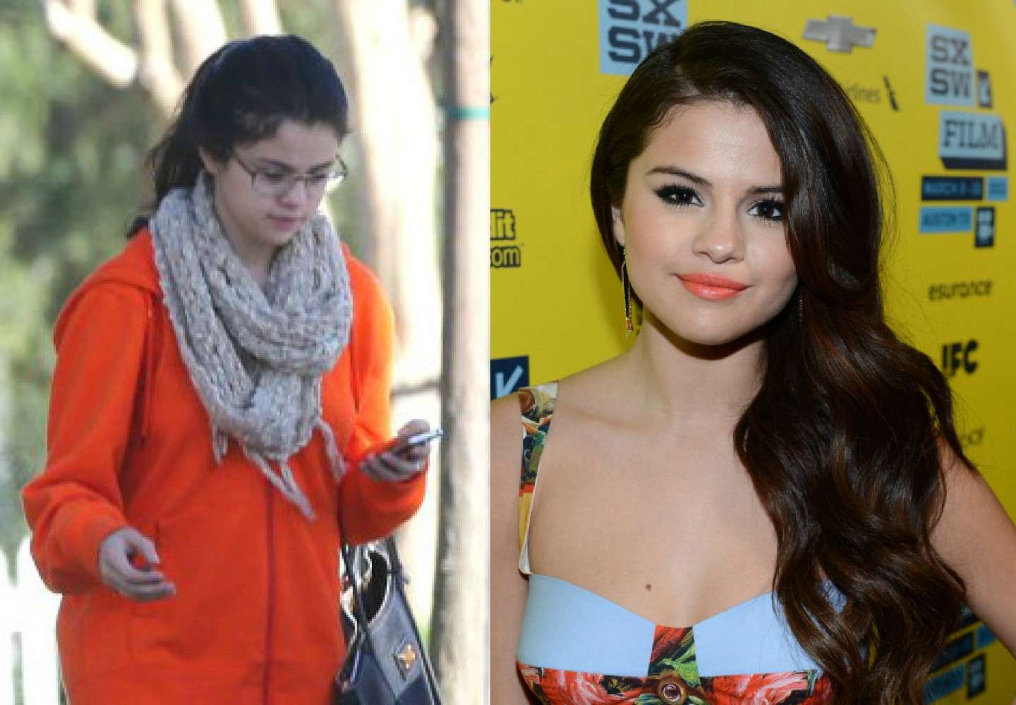 Selena Gomez con e senza trucco