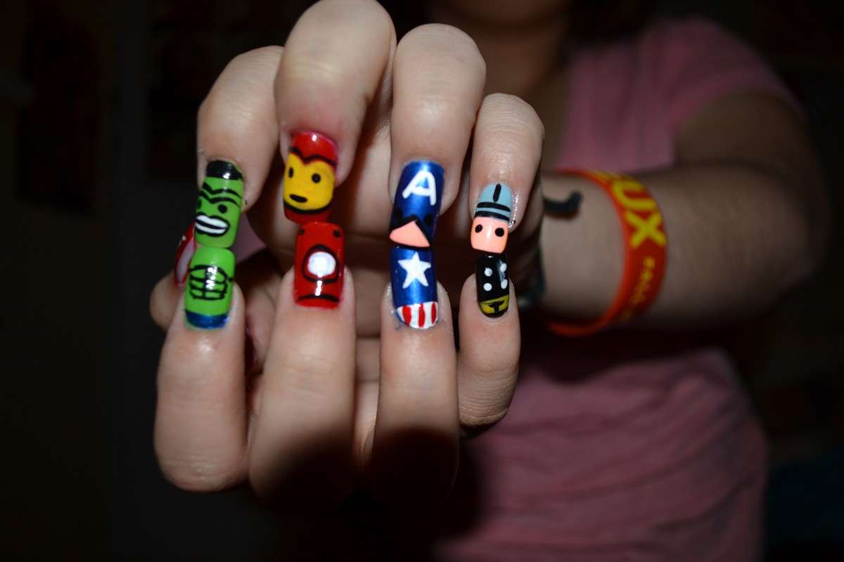 The avengers nail art
