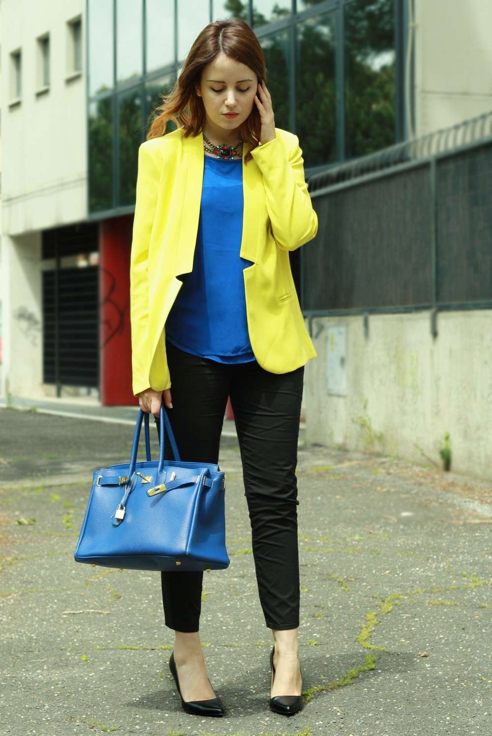 Blu e giallo maglia