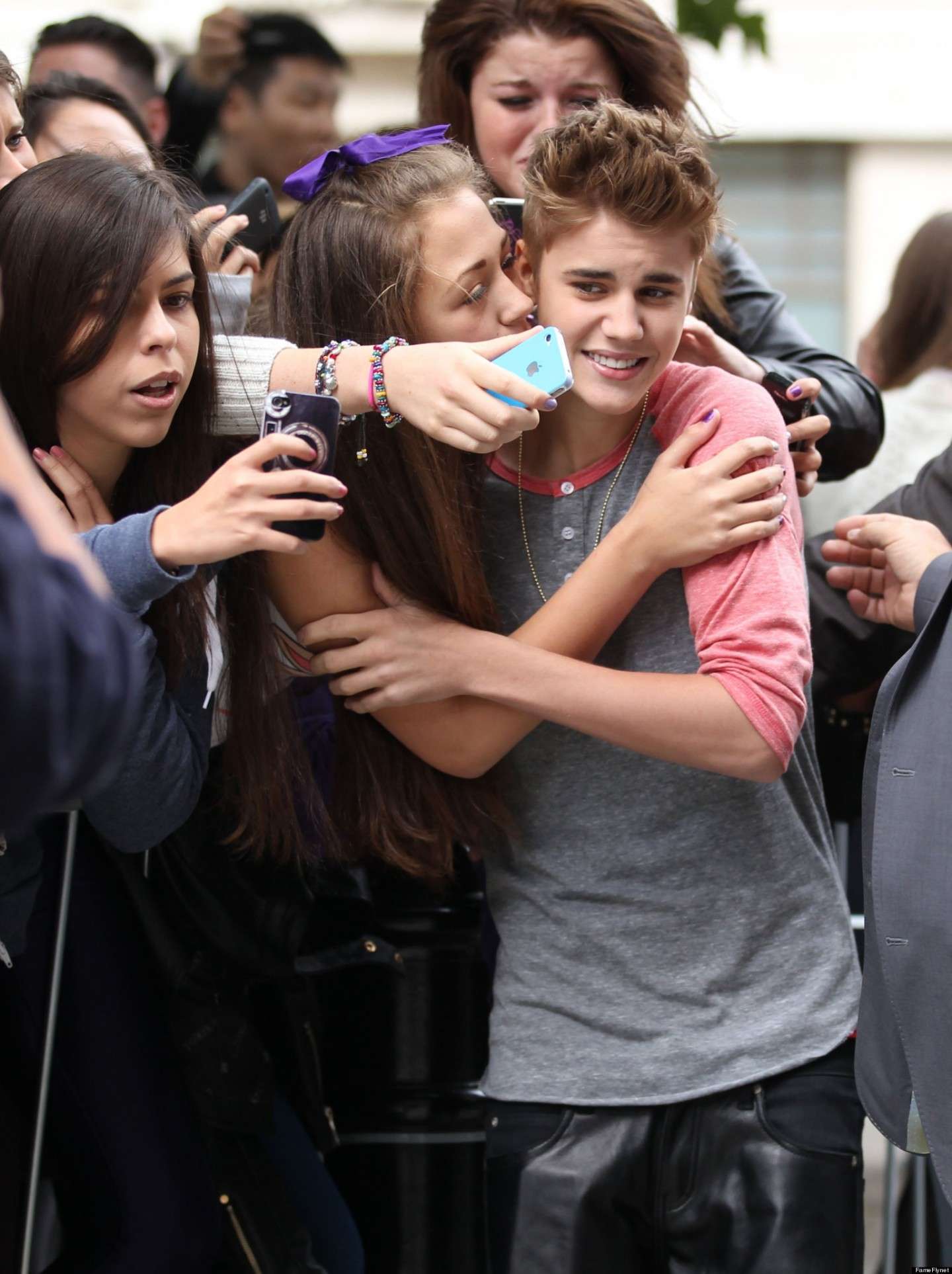Justin con le fan
