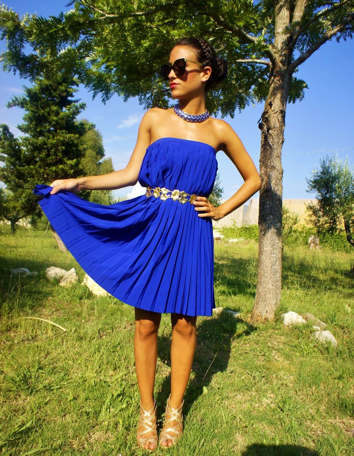Mini dress blu elettrico