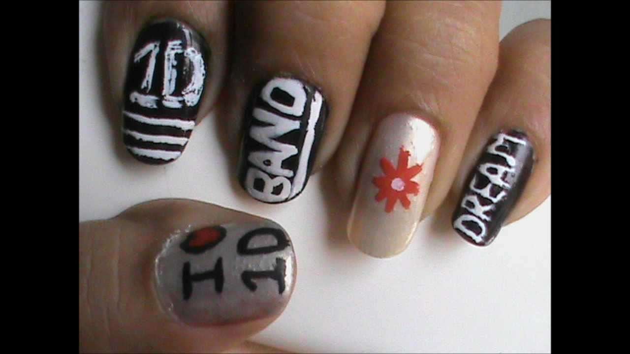 Nail art scritte one direction
