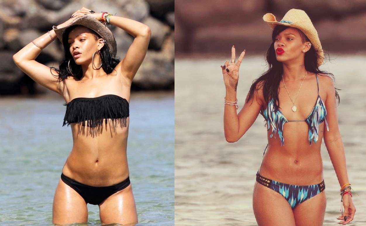 Rihanna bikini con frange