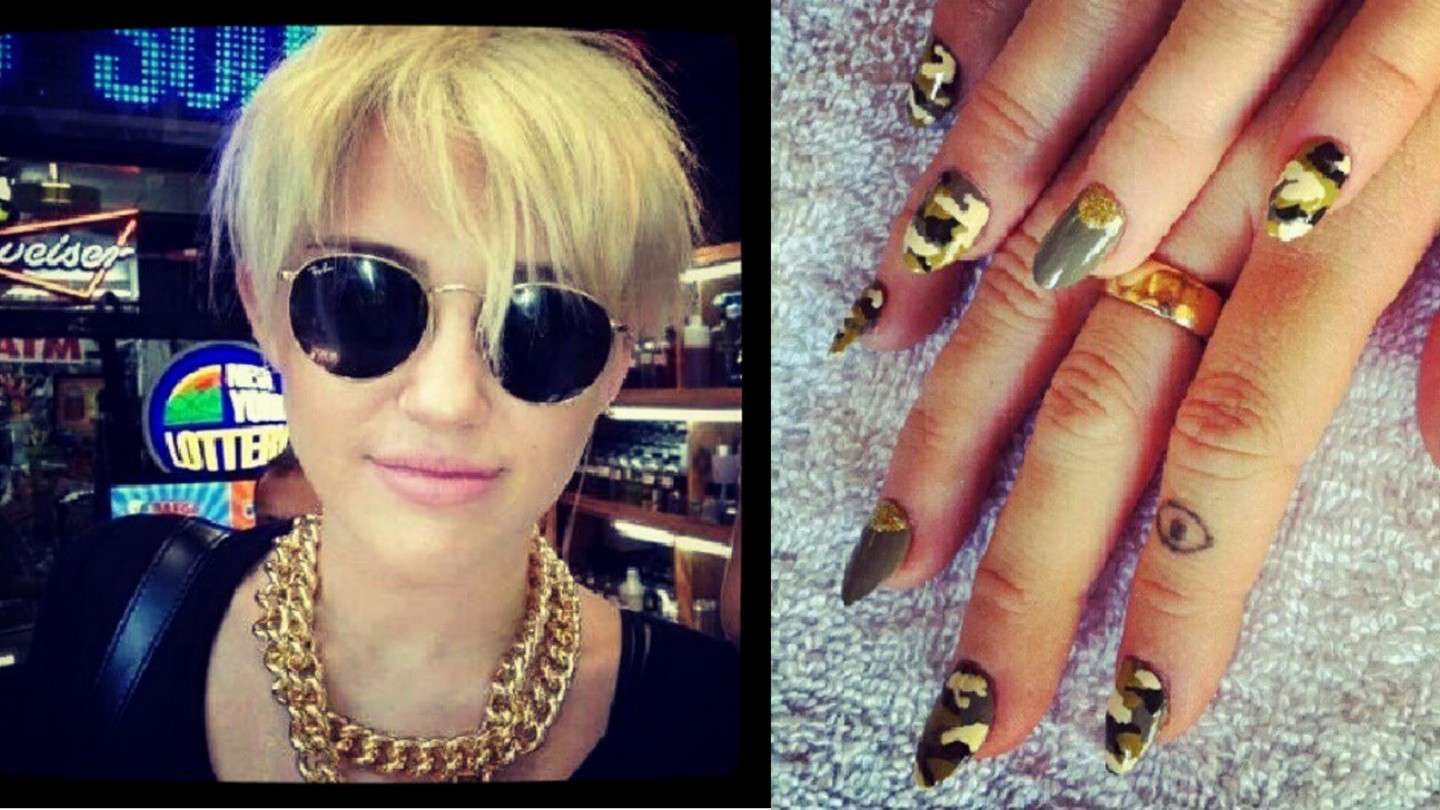 Miley Cyrus nail art