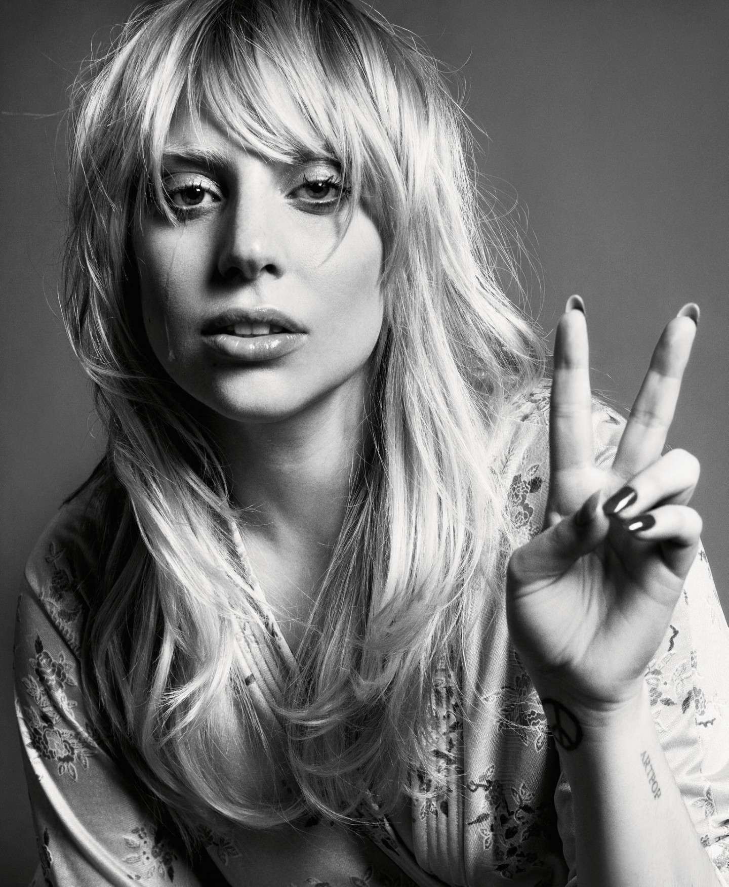 Lady Gaga bianco e nero