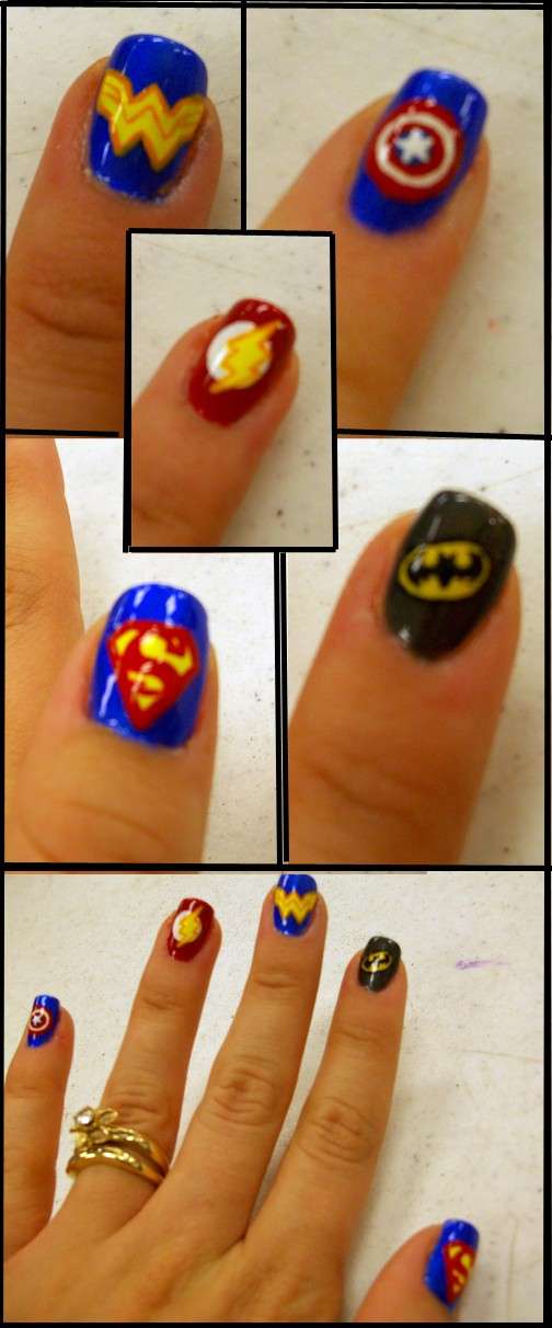 Nail art dei supereroi