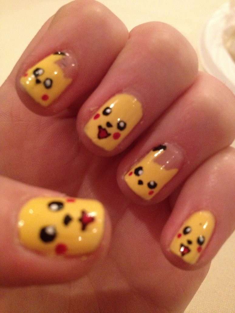 Pikachu nail art