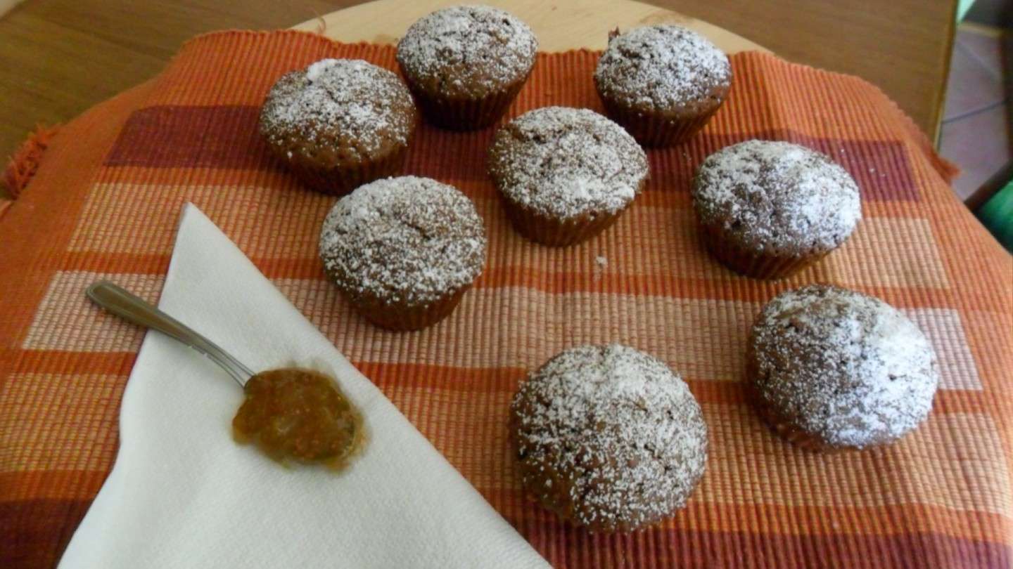 Muffin cacao e confettura di fichi