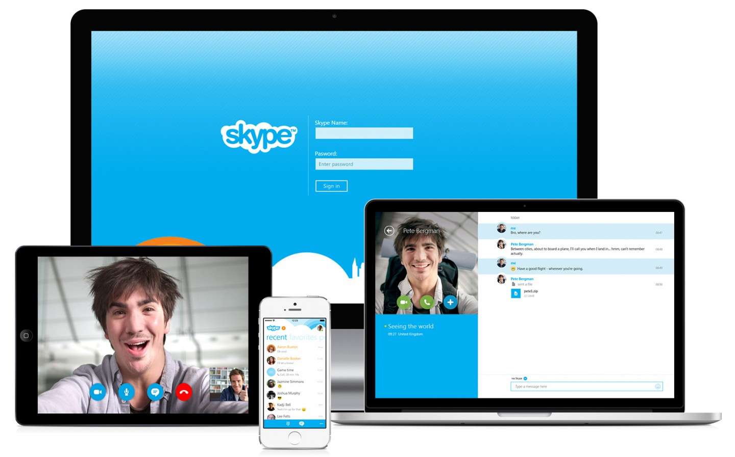 Skype con un amico