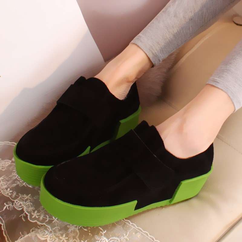Sneakers platform verde e nero
