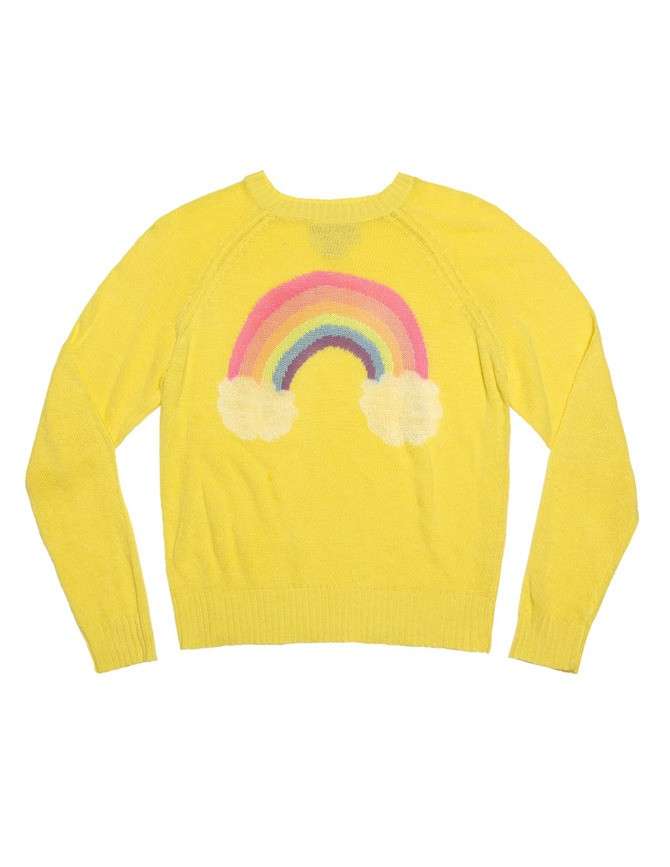 Maglione giallo arcobaleno
