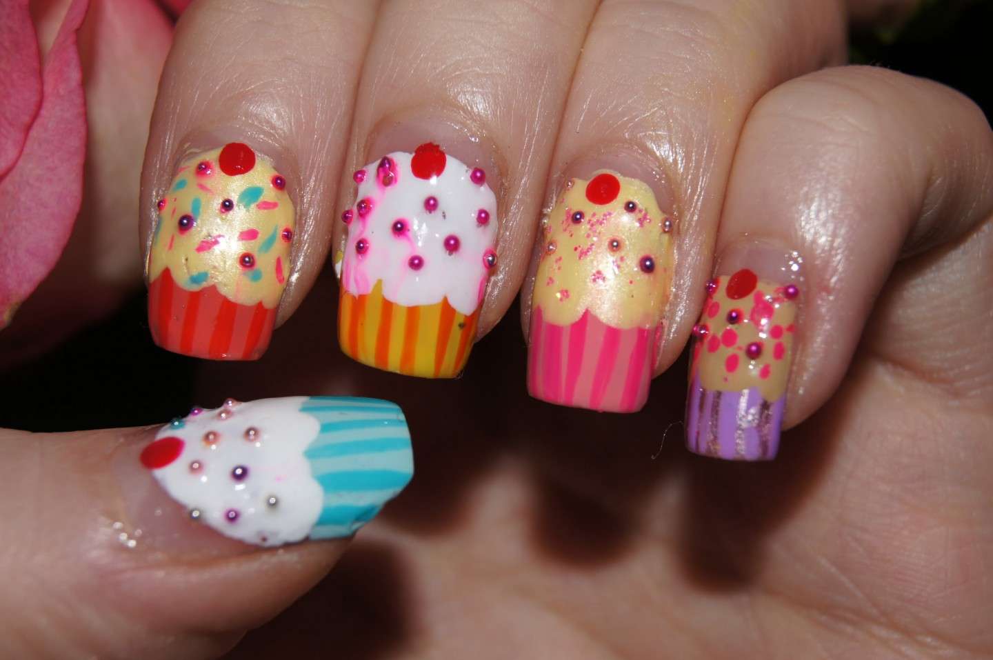 Cupcake colorati per nail art