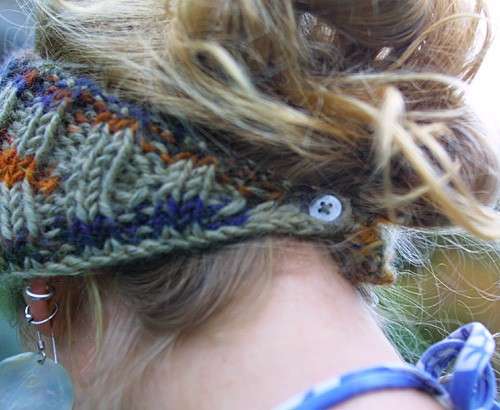 Fascia in lana per capelli colorata