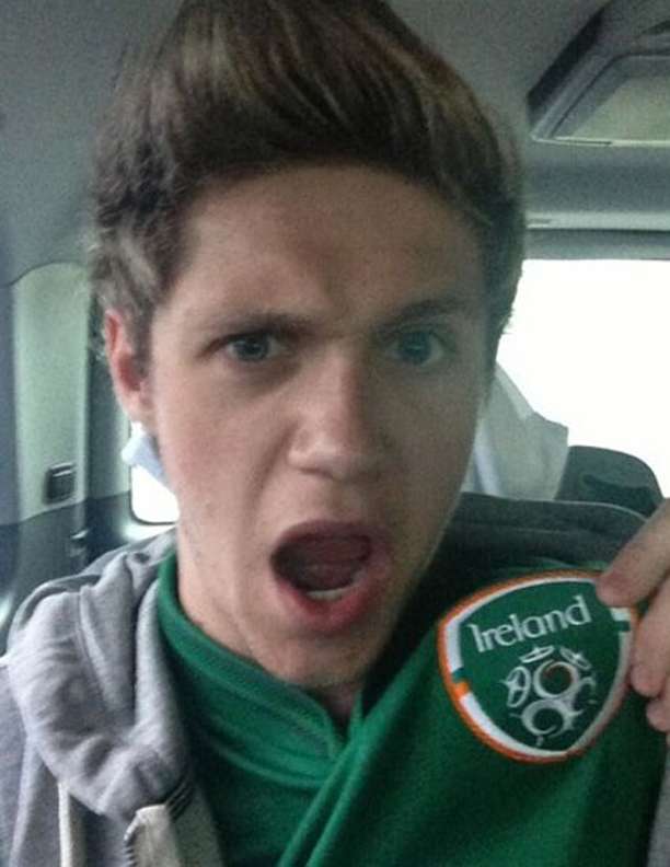 Niall Horan con polo dell'Irlanda