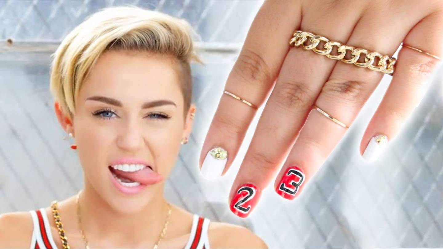 Miley Cyrus e la sua nail art colorata