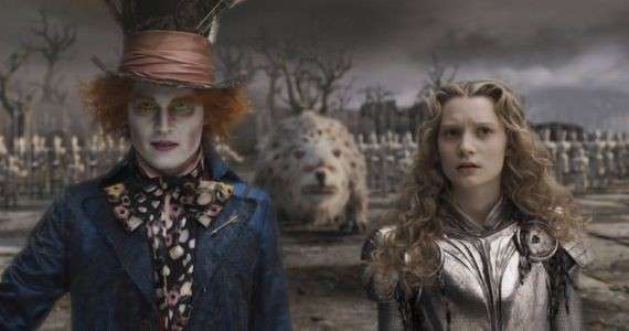 Una scena del film Alice in the Wonderland
