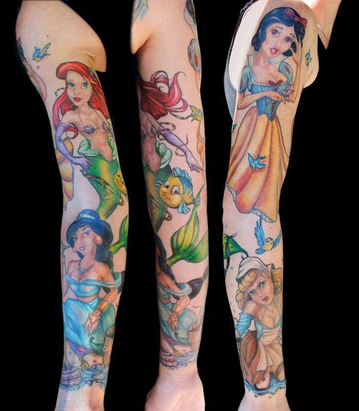 Tatuaggi con le principesse Disney