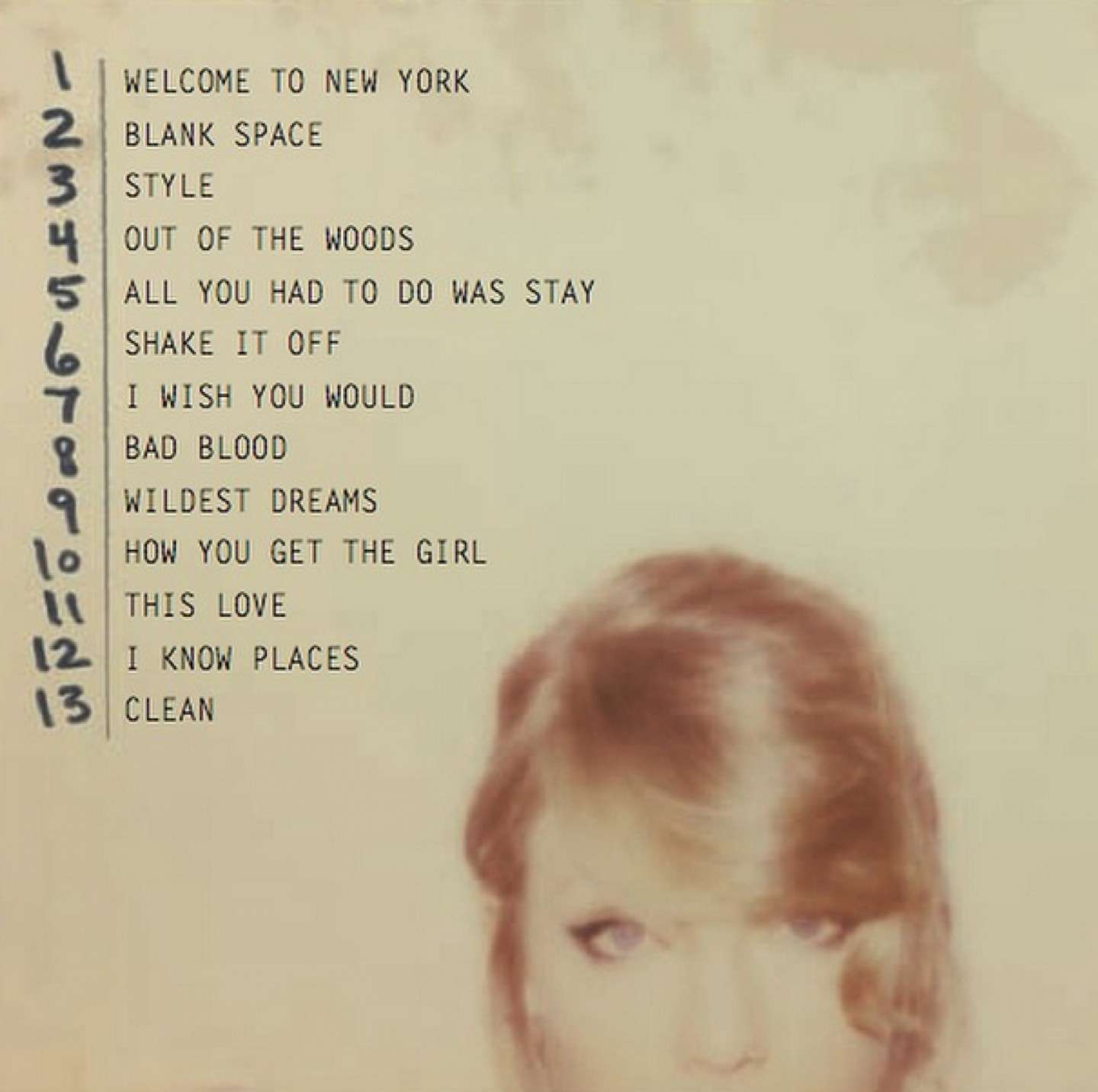 Tracklist di 1989 di Taylor Swift