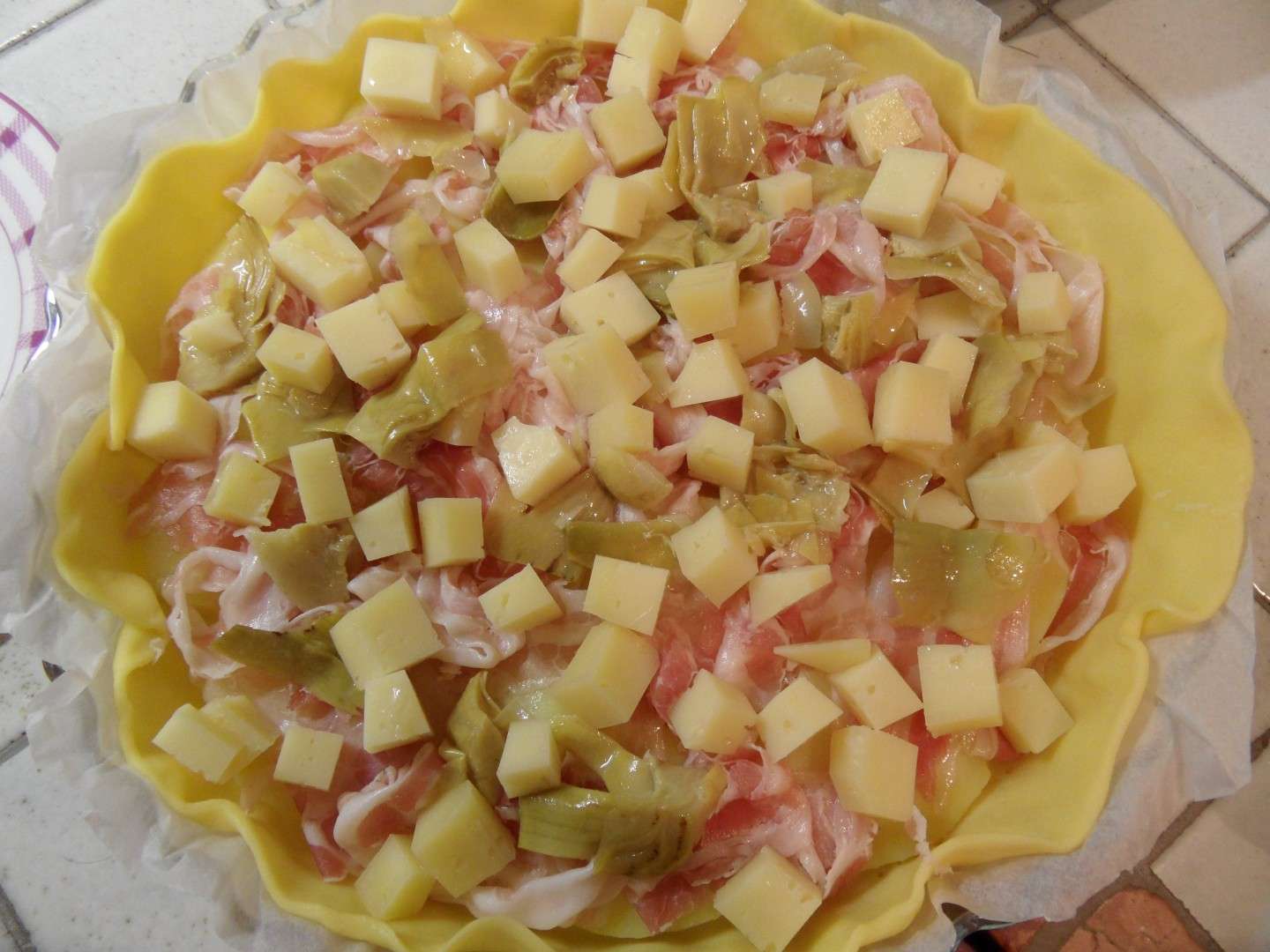 Preparazione della torta salata