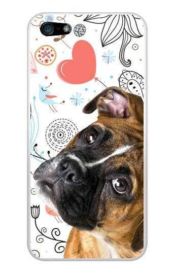 Cover per iphone con cucciolo e cuore