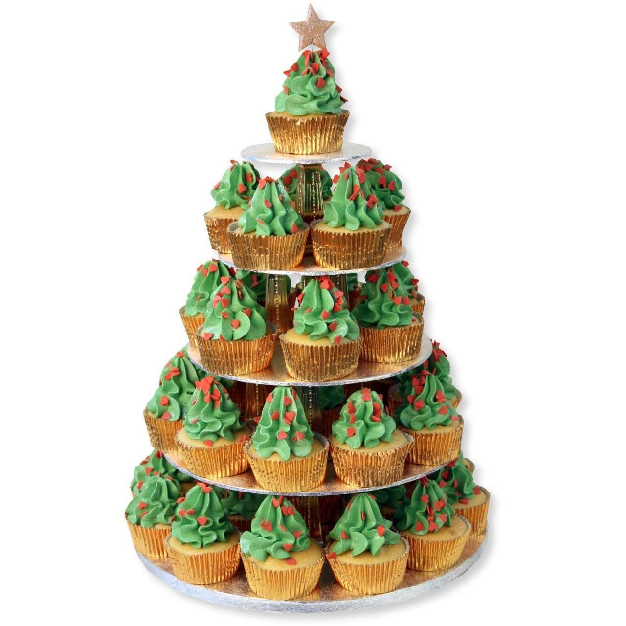 Albero di Natale con cupcakes