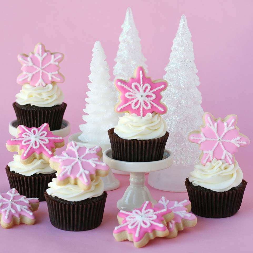 Cupcakes con stella ghiacciata