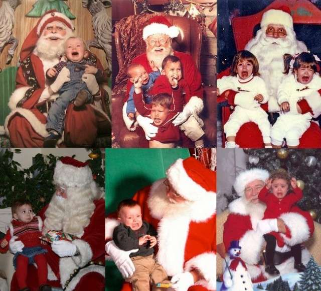 I bambini spaventati da Babbo Natale