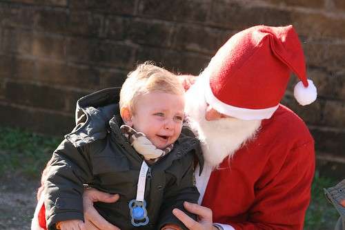 Piangere davanti a Santa Claus