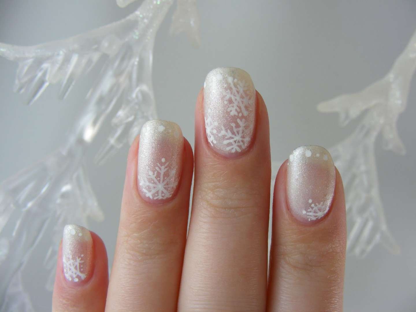 Winter nails con fiocchi di neve