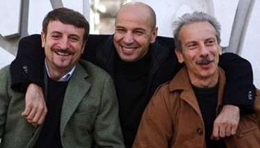 I tre comici italiani Aldo Giovanni e Giacomo