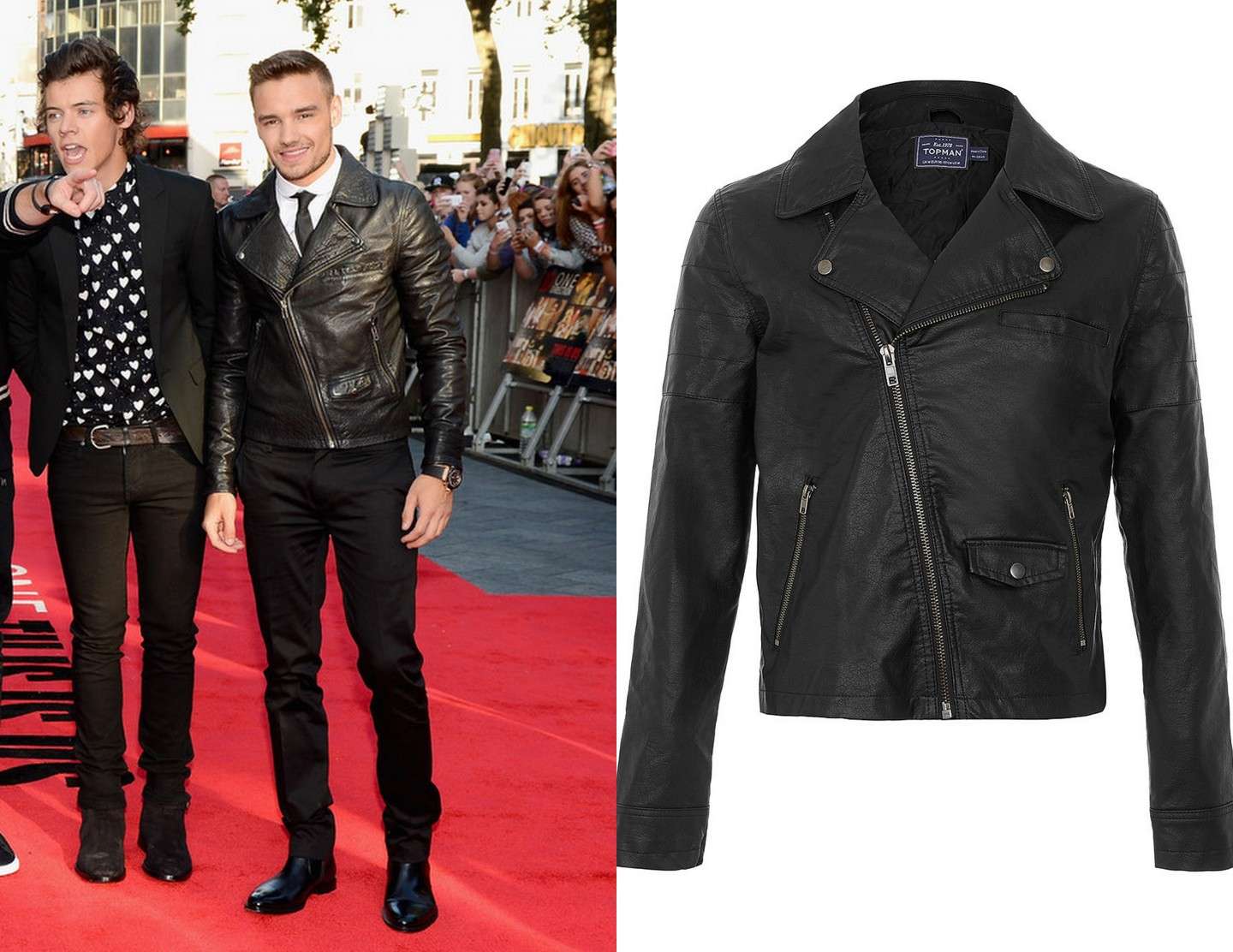 La leather jacket di Liam Payne