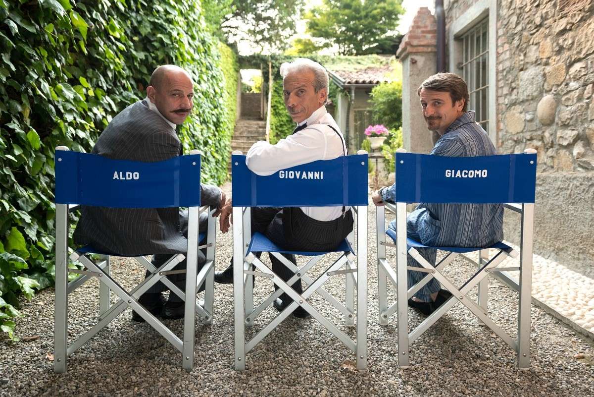 Aldo, Giovanni e Giacomo sul set del nuovo film in uscita a Natale