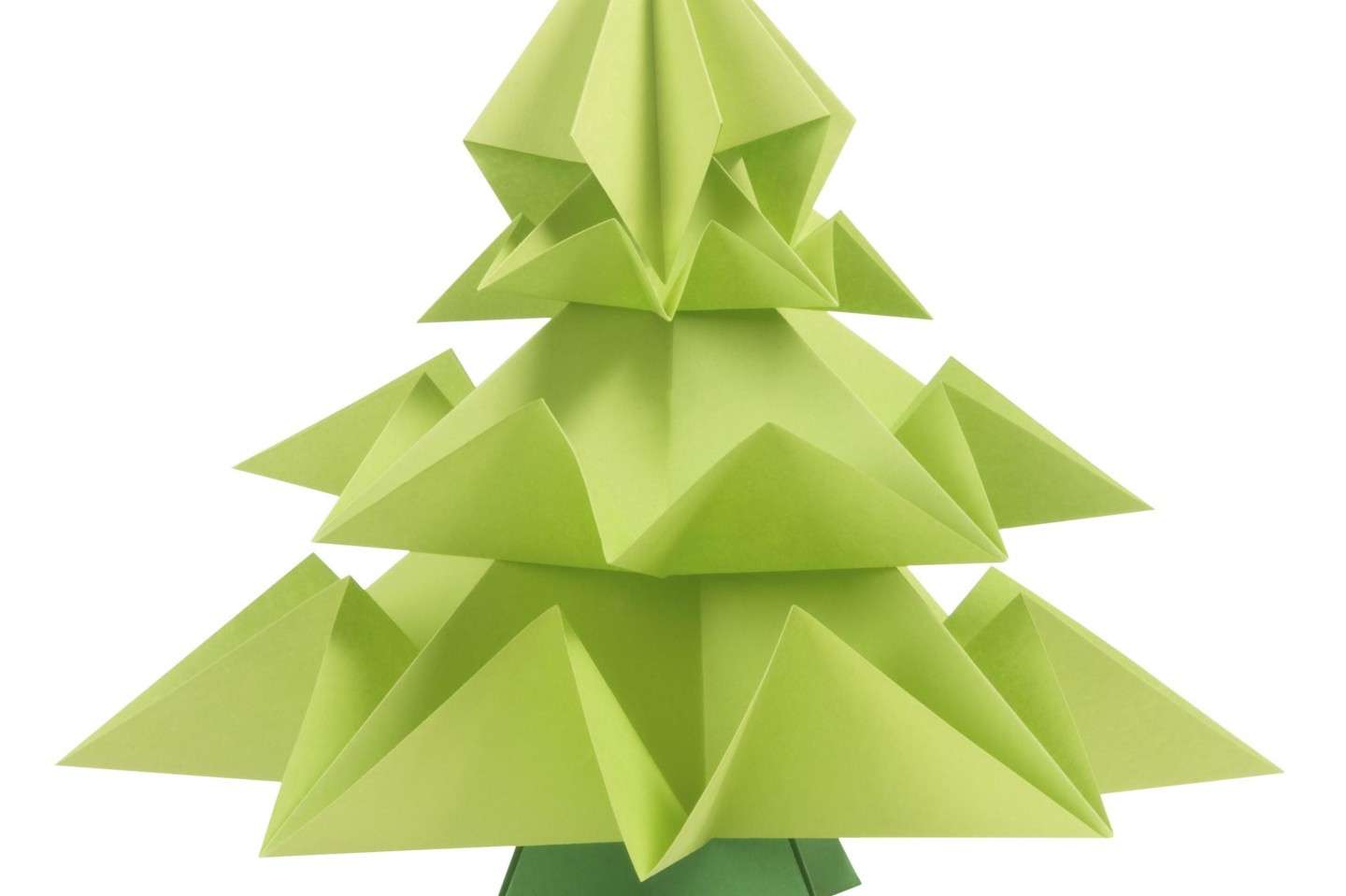 Albero di Natale verde origami