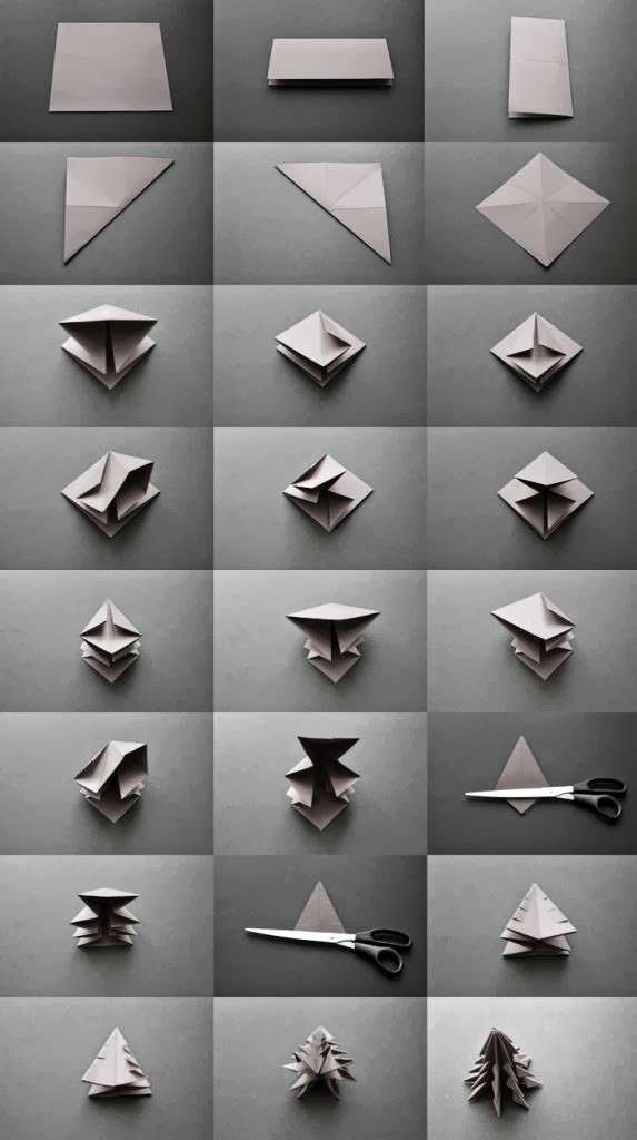 Tutorial per origami natalizio