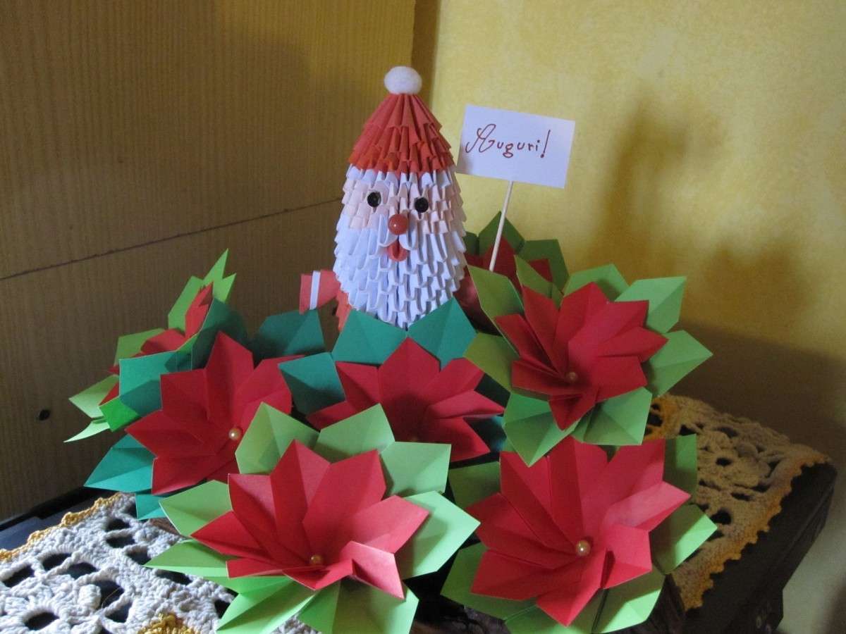 Auguri da Babbo Natale origami