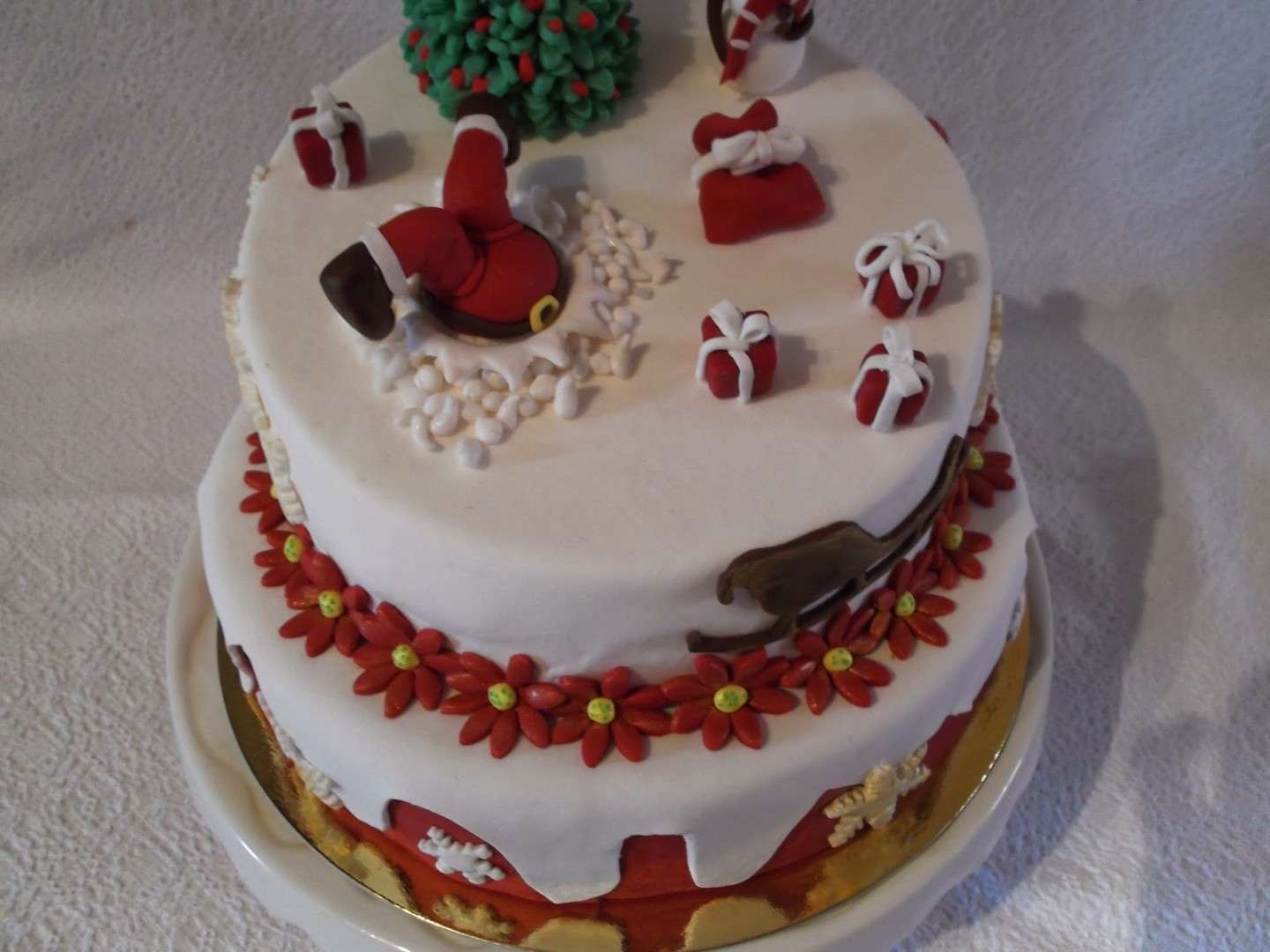 Meravigliosa torta natalizia a due piani
