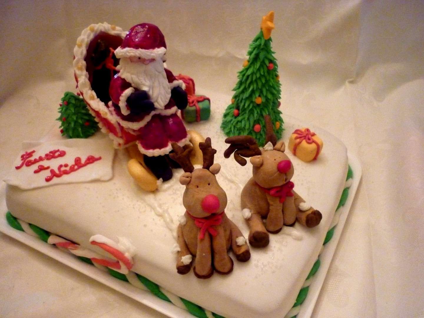 Torta natalizia con le renne