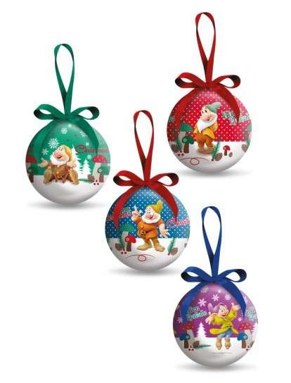 Le palline di Natale con i sette nani della Disney