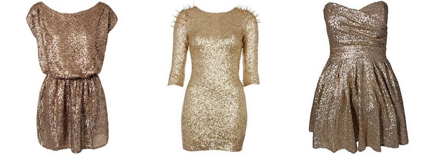 Outfit per Capodanno: mini dress oro