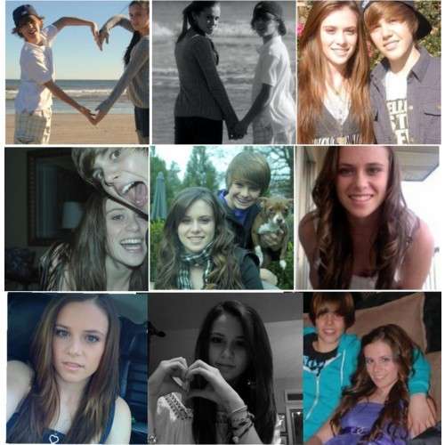Un collage della storia tra Justin e Caitlin