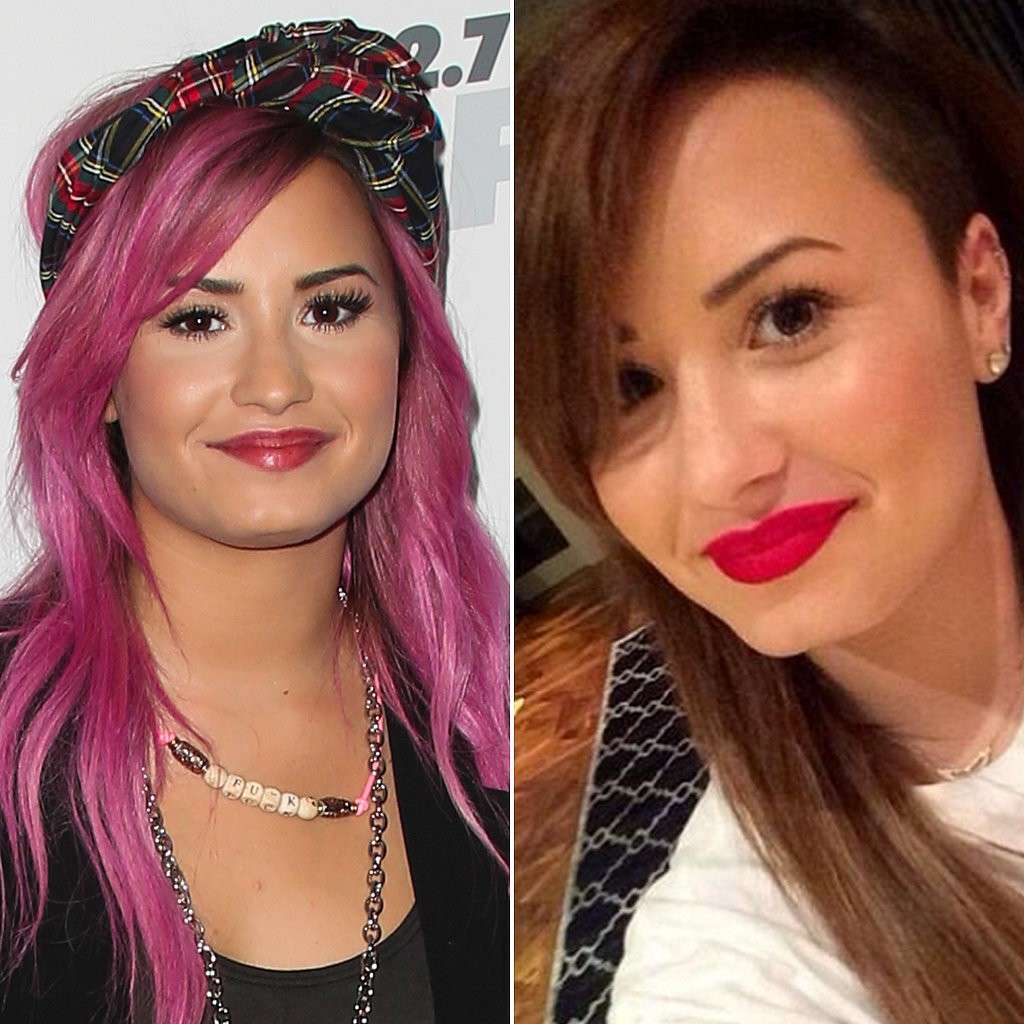 Demi Lovato prima e dopo il cambio look