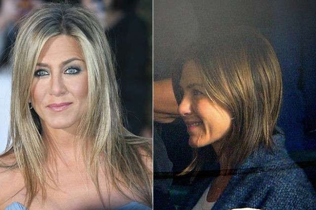Jennifer Aniston prima e dopo il cambio look